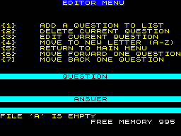 Blockbusters Question Master screenshot 3 for ZX Spectrum
